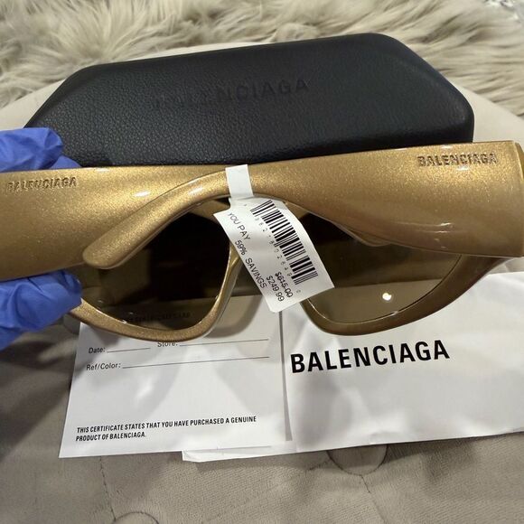 Balenciaga Metallic Gold Women\'s Sunglasses main image 4